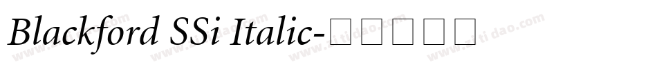 Blackford SSi Italic字体转换